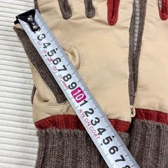 メンズ 手袋 ニット×合皮 　の画像