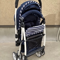 西松屋 AB型兼用 ベビーカー ネイビー の画像