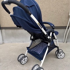 西松屋 AB型兼用 ベビーカー ネイビー の画像