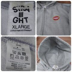 古着　ストレイト STRAIIIGHT 　ロゴ入りパーカー　XLARGE　サイズの画像