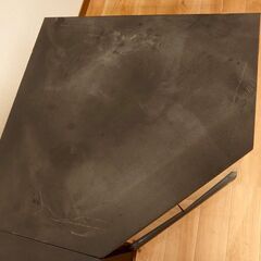 L字型ブラック テレビ台 ガラス扉 2段収納棚付きローボード　テーブルボードの画像