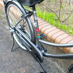 中古自転車 BA ママチャリ 自転車 内装3段ギア 26インチ LEDライト シルバー 通勤 通学 近所のお出掛けなどにの画像