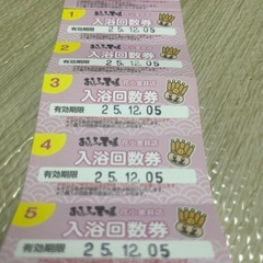 お風呂の王様　花小金井店　入浴券５枚セット★の画像