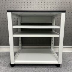 プリンター台　シンプルな白で使いやすい　キャスター付きの画像