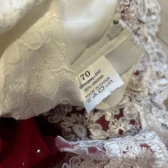 美品 ベビー レッドドレス　70の画像