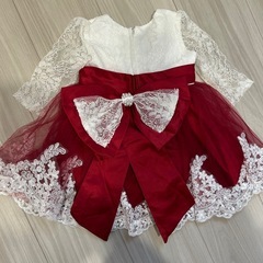 美品 ベビー レッドドレス　70の画像