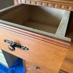 【お引取 限定】アンティーク木製タンス　７段ハイチェスト　北欧衣類収納家具　＊022-Hの画像