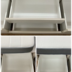 ジモティー限定価格！S249 ⭐ NITORI ニトリ シングルベッド N-Sleep Hard USB&コンセント&引き出し付き 幅97cm  USED 綺麗の画像