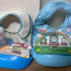 お食事エプロン　お皿　お椀の画像