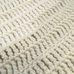 毛糸編み マルチマットの画像
