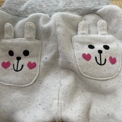 【80】女の子 長ズボン カラータイツ うさぎの画像