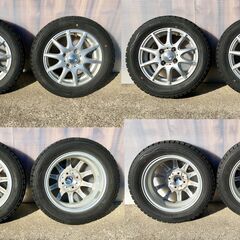 超美品 アルミホイール スタッドレス 4本セット DUNLOP 155/65R13  ウィンターマックスの画像