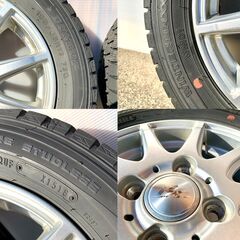 超美品 アルミホイール スタッドレス 4本セット DUNLOP 155/65R13  ウィンターマックスの画像