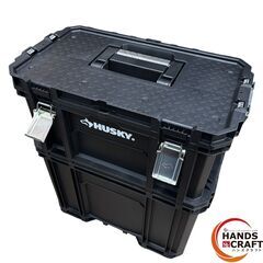 【中古】 HUSKY ハスキー システムキャリー ツール 工具 箱 ボックス 収納 ツールボックス キャリーボックス キャリー 移動 【ハンズクラフト沖縄豊見城店】の画像