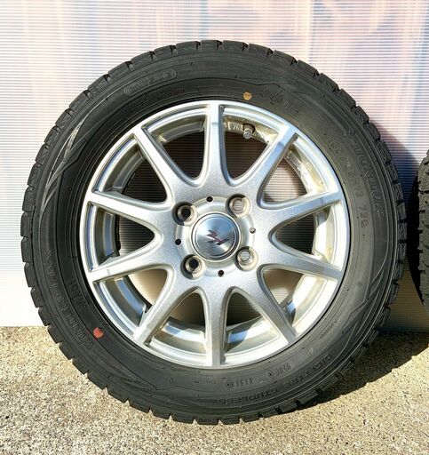 お安くしました 超美品 アルミホイール スタッドレス 4本セット DUNLOP 155/65R13  ウィンターマックス
