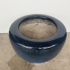 ▲火鉢 陶器 睡蓮鉢 大型 灰ありの画像