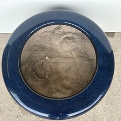 ▲火鉢 陶器 睡蓮鉢 大型 灰ありの画像