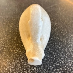 A2511-330 白いイノシシ インテリア 置物 オブジェ 陶器製 幸せを運ぶシンボル 縁起物 干支 キズ汚れ有りの画像