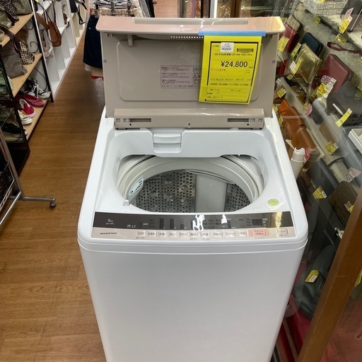 ☆ドリーム荒牧店☆ジモティー割引有☆【クリーニング済み】日立/9kg洗濯機/BW-V90C/2018年製