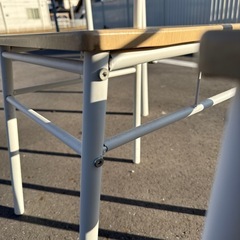 訳あり大特価‼️ダイニングセット ホワイト×木目調 椅子2脚セットの画像