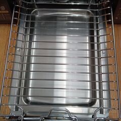 【超美品】リンナイ ガステーブル  プロパンガス　左強火力 両面焼グリルブラックVH66VGLの画像