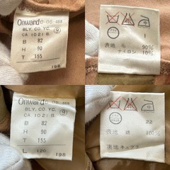 Calvin KleinカルバンクラインCKトレンチコート スプリングコート cort アウター冬服秋服春服カーキ綿キュプラ毛サイズB82H90T155肩幅48センチ身幅55センチ袖丈49センチ着丈107センチレディースLADYS女性用婦人ウィメンズwomenの画像