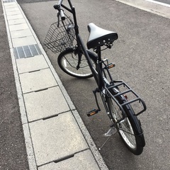 20インチ黒6段変速ローラーブレーキ整備済中古自転車の画像