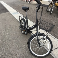 20インチ黒6段変速ローラーブレーキ整備済中古自転車の画像