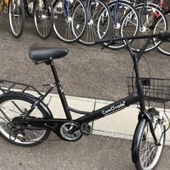 20インチ黒6段変速ローラーブレーキ整備済中古自転車の画像