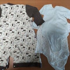 くま柄　ロンパース　80センチ　おまけ付きの画像