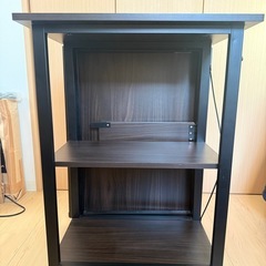 棚付き伸縮デスク 幅107cmの画像