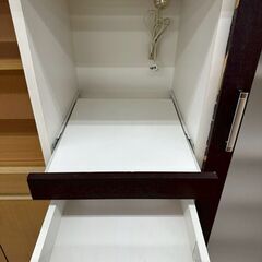 ★リユースのサカイ高崎店★TJ13415 (株)ニトリファニチャー レンジ台 ダークブラウン H115×D42×W80 クリーニング済みの画像