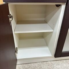 ★リユースのサカイ高崎店★TJ13415 (株)ニトリファニチャー レンジ台 ダークブラウン H115×D42×W80 クリーニング済みの画像