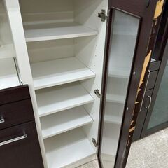 ★リユースのサカイ高崎店★TJ13415 (株)ニトリファニチャー レンジ台 ダークブラウン H115×D42×W80 クリーニング済みの画像