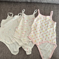 ベビー下着7枚セット 長肌着60〜70サイズ キャミタイプ70サイズ　目立つ汚れなし 女の子の画像