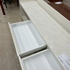 ★リユースのサカイ高崎店★TJ13416 (株)三幸ジャパン レンジ台 ベージュ H90.5×D40×W150 クリーニング済みの画像