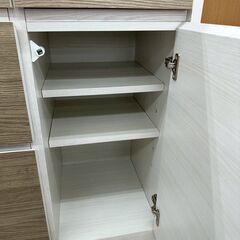 ★リユースのサカイ高崎店★TJ13416 (株)三幸ジャパン レンジ台 ベージュ H90.5×D40×W150 クリーニング済みの画像