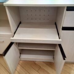 ★リユースのサカイつくば店★TK7374  レンジ台 ナチュラル H90×D41×W90 クリーニング済みの画像