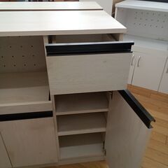 ★リユースのサカイつくば店★TK7374  レンジ台 ナチュラル H90×D41×W90 クリーニング済みの画像
