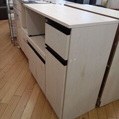 ★リユースのサカイつくば店★TK7374  レンジ台 ナチュラル H90×D41×W90 クリーニング済みの画像