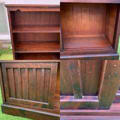 木製 本棚 書棚 キャビネット ブックシェルフ 飾り棚 /HJ-0573 1Fの画像