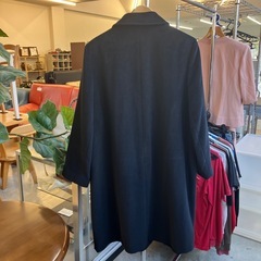 M2511-331 PALACE GARDEN アンゴラ ロングコート ブラック つけ襟欠品 の画像