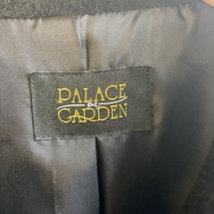 M2511-331 PALACE GARDEN アンゴラ ロングコート ブラック つけ襟欠品 の画像