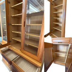 【お引取 限定】木製食器棚　ダイニング・キッチンボード　収納家具　＊023-Hの画像