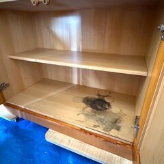 【お引取 限定】木製食器棚　ダイニング・キッチンボード　収納家具　＊023-Hの画像