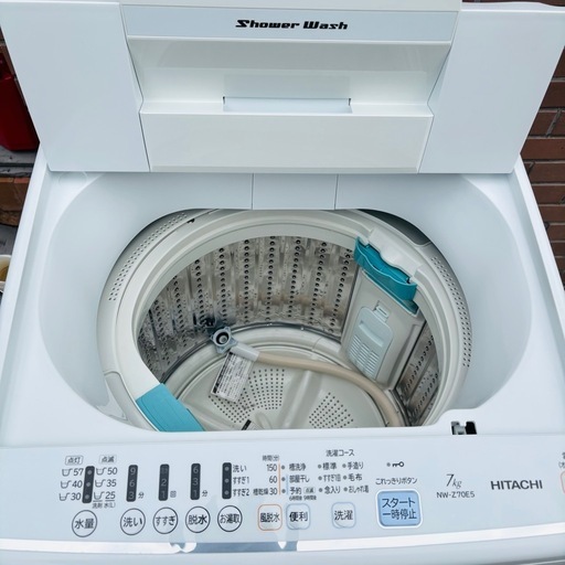 直接引き取り2,000円引き⭐︎大阪府下又は近郊は配送設置込み? 日立 7.0kg 全自動洗濯機 NW-Z70E5◇2018年製/YM