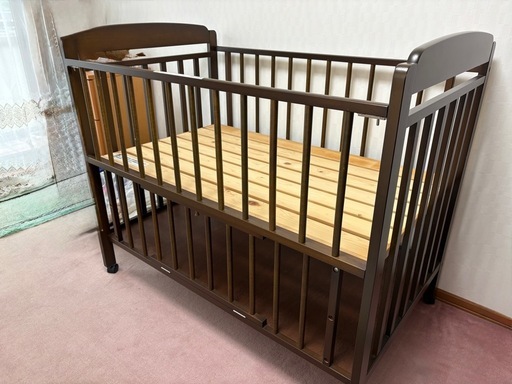 【日本製】さわベビー　ニュートラル すのこベビーベッド　レギュラーサイズ