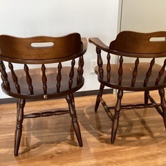 ウィンザーアームチェアー（2脚セット）【町田市再生家具】252428の画像