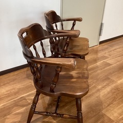 ウィンザーアームチェアー（2脚セット）【町田市再生家具】252428の画像