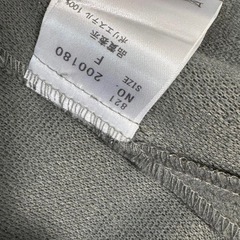 グレーロングコート NICE CLAUP 赤ケーブルニット monomartの画像